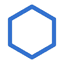 blue hexagon